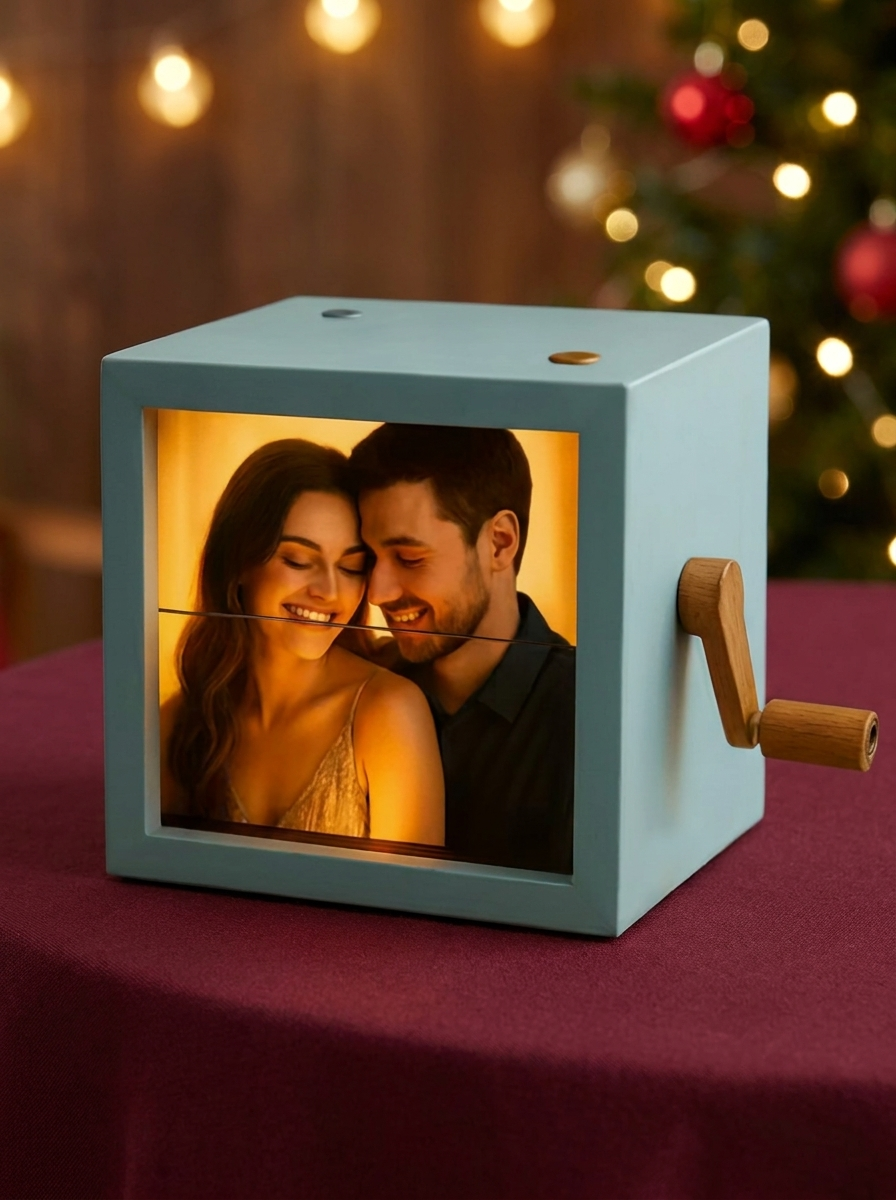 ersonalized Wooden Photo Flipbook Box | Custom Birthday & Anniversary Gift