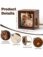 ersonalized Wooden Photo Flipbook Box | Custom Birthday & Anniversary Gift